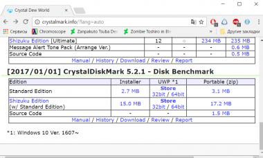 Проверка скорости диска с помощью CrystalDiskMark