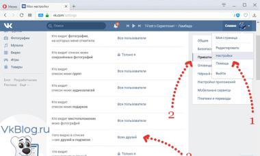 Cara menyembunyikan teman VKontakte